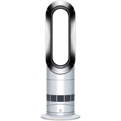 Dyson AM09 Hot + Cool Fan Heater Upright Fan Heater in White & Nickel Dyson AM09 Hot + Cool Fan Heater Upright Fan Heater in White & Nickel